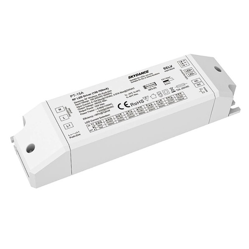 [CD8415] Led Driver CC Dimmerabile 15W Pulsante + RF Corrente Costante Modulare 150mA 200mA 350mA 400mA 450mA 500mA 650mA 700mA PT-15A