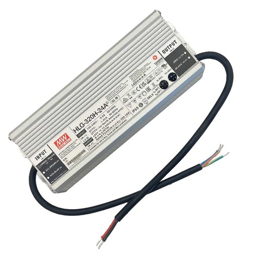 [MW-HLG-320H-24A] MeanWell HLG-320H-24A Alimentatore Led Driver CV CC IP67 320W 24V 13,34A Input 220V e 110V