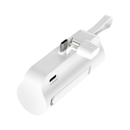 [AC870105-01] Mini Powerbank 5000mAh USB-C e Lightning Bianco