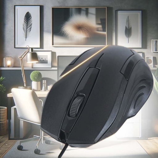 [VH870011] Mouse da Gioco Silenzioso Preciso Finitura Nero Opaco Cavo 1.25 metri