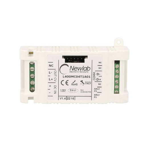 [NL-BLE-CV] Newlab Led Dimmer PWM 12A Dimmerabile Tramite Bluetooth Pulsante N.O. 0-10V 1-10V Dali Potenziometro