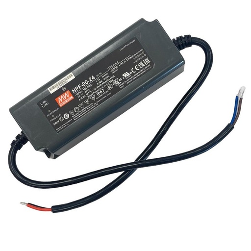 [MW-NPF-90-24] MeanWell NPF-90-24 Alimentatore Trasformatore IP67 90W 24V 3,75A Input 220V e 110V