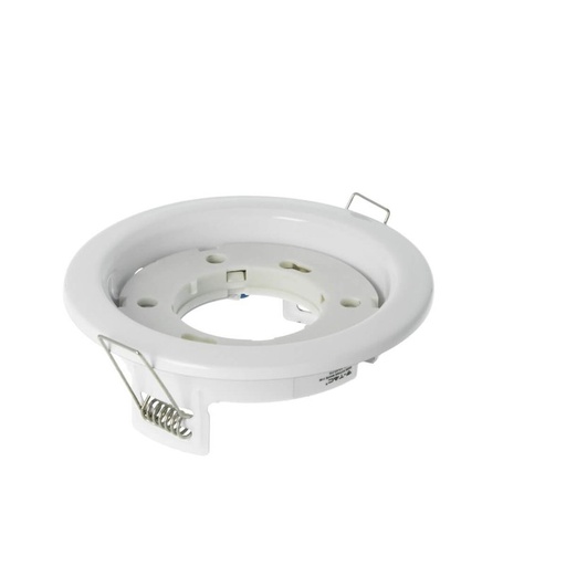 [CL0017] Porta Faretto Led GX53 Rotondo Fisso Carcassa Bianca Spotlight Fitting SKU-3675