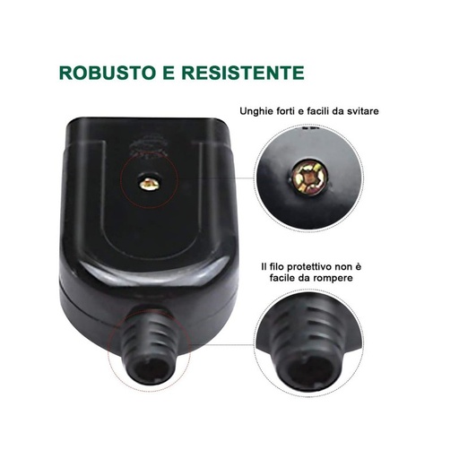 [AP21016B] Presa Elettrica 2P+T Bipasso 10/16A 250V Nero XSL1083N