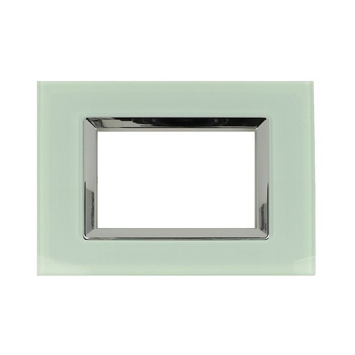 [SD88003-3PG] SANDASDON Placca Plexi 3M Verde Biancastro Plexiglass Compatibile Con Bticino Living