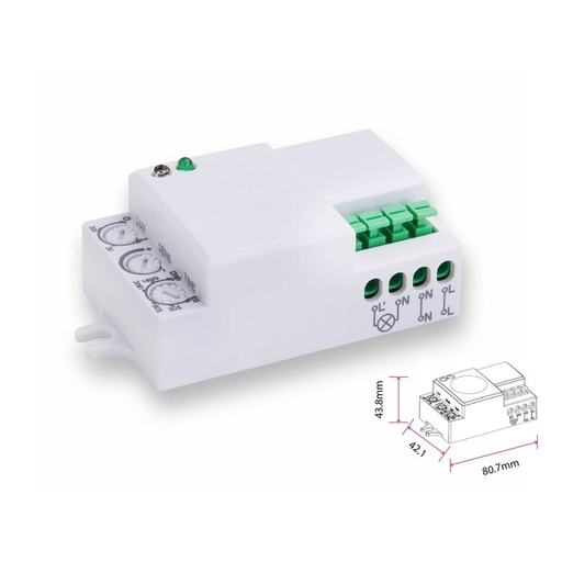 [CL1930] Sensore Micro Onde Microwave Sensor Da Parete Soffitto IP20 220V Max 200W SKU-5078