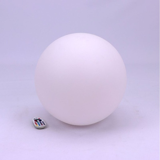 [HS40201] Sfera Palla Luminosa Grande Ball Light Con Lampada Luce Led RGBW Ricaricabile Telecomando Incluso IP54 40X40X39cm SKU-40201