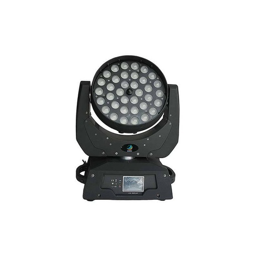 [AY5360] Testa Mobile Wash Led RGBW Sound Station 36X10W Con Zoom DMX 512 Master Slave