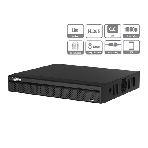 [XVR4104HS-I] Videoregistratore XVR DVR NVR 4 Canali Penta-Brid 1080P 1U 4CH@2MP 5 In 1 HDCVI AHD HDTVI PAL IP H.265 P2P DAHUA XVR4104HS-I