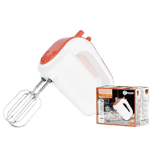 [HO388735] Sbattitore Elettrico 170W Frullatore con 2 Ganci e Fruste in Acciaio Inox 5 Livelli di Velocita e Funzione Turbo