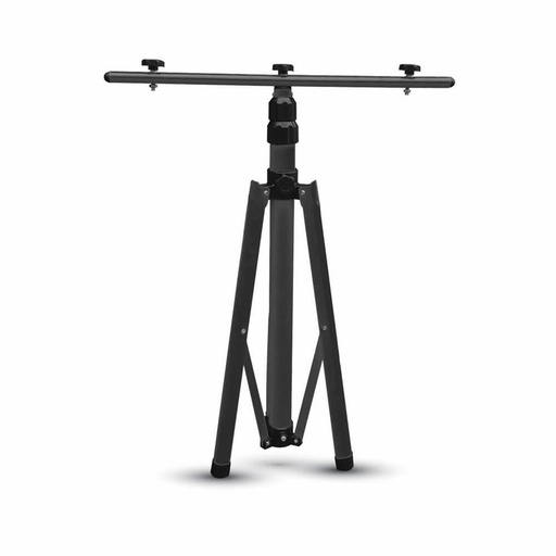 [JF3322] Tripiedi Treppiede Tripod Portafari Multiuso Per 2 Fari Proiettori Uso Cantiere Officina Colore Nera Max 160cm SKU-9546