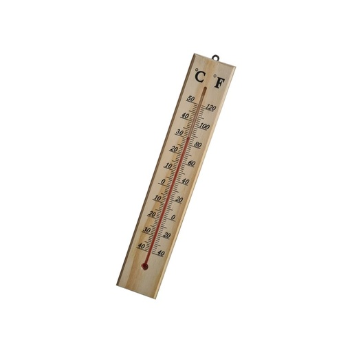 [AB574843] Termometro Analogico Ambiente In Legno Per Esterno Giardino e Interno -40°C--+50°C 400X70X10mm