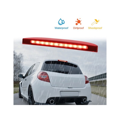 [LY1141] Kit Luce Terzo Stop a Led Singolo Rosso Per Renault Clio II 98-05 Clio MK III Hatchback Box 2005- OEM 7700410753