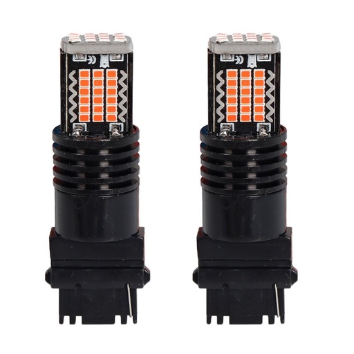 [PT200535X2] 2 Pezzi LED 3157 T25 P27/W 54mm Lampada Auto Camion 12V 24V Canbus 48 SMD 2016 300lm 3.5W Mono Filamento Rosso