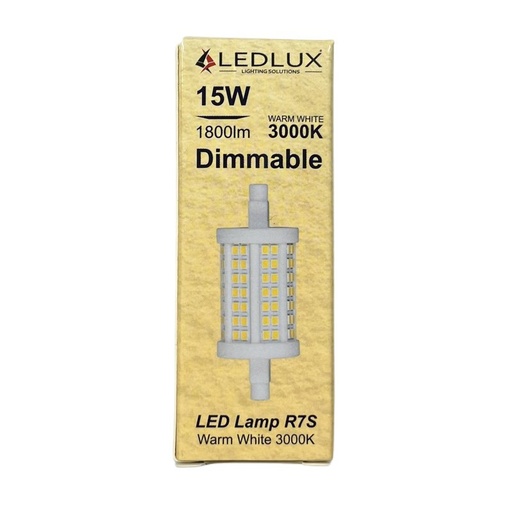 [RS407815C] Lampada Led R7S 78mm 15W 1800lm Dimmerabile Bianco Caldo 3000K