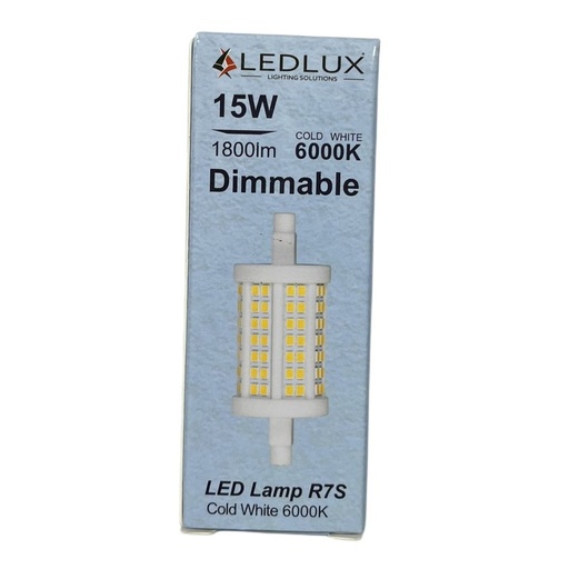 [RS407815F] Lampada Led R7S 78mm 15W 1800lm Dimmerabile Bianco Freddo 6000K