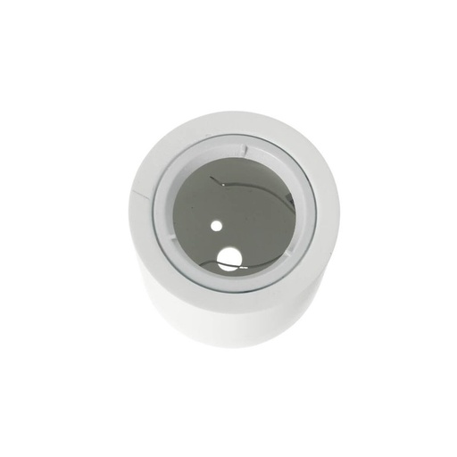 [CL0071] Portafaretto Da Soffitto Rotondo In Gesso Verniciabile Per Lampade GU10 Con Anello In Alluminio Bianco SKU-3667