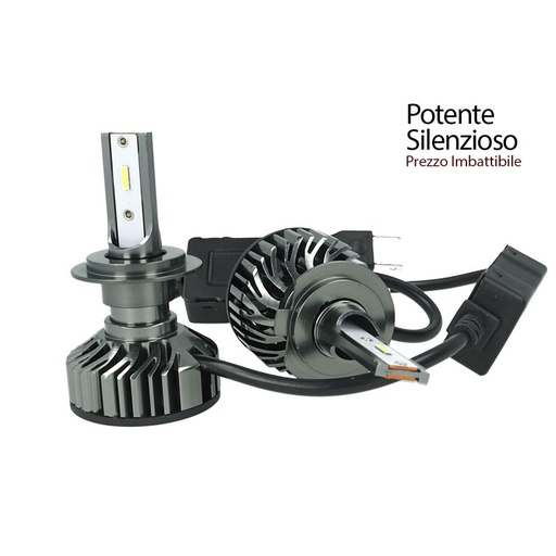 [LH7426] Kit Full Led Cob H7 26W Reale 12V Con Ventola Raffrenddamento Silenziosa Attacco Regolabile 2200 Lumen