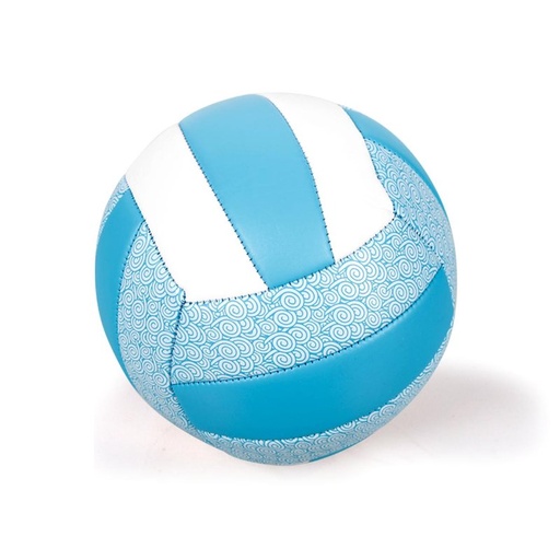 [AD201960] Palla da Pallavolo o Beach Volley per Training Sport e Tempo Libero Colore Azzurro e Bianco Diametro 21cm