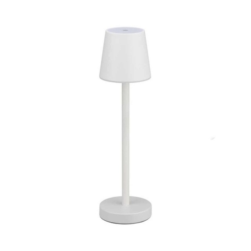 [JF10191] Lampada Led da Tavolo Bianco Ricaricabile 3W Dimmerabile con Comandi Touch Uso Interno ed Esterno IP20 Bianco Caldo 3000K SKU-10191