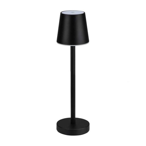 [JF10194] Lampada Led da Tavolo Nero Ricaricabile 3W Dimmerabile con Comandi Touch Uso Interno ed Esterno IP20 Bianco Naturale 4000K SKU-10194