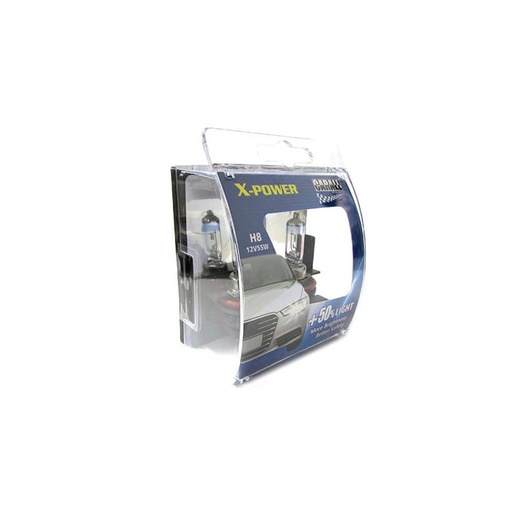 [LX6508] Coppia Lampada H8 12V 55W PGJ19-1 X-Power +50% Luminosita