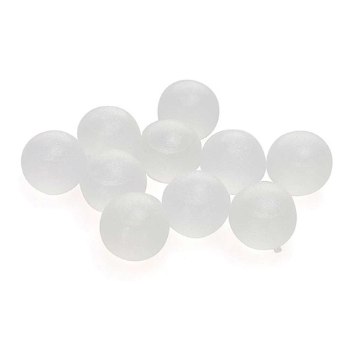 [AB364555] 10 pcs Cubetti di Ghiaccio Riutilizzabili Riempiti con Acqua Forma Sferica Monocolore Bianco