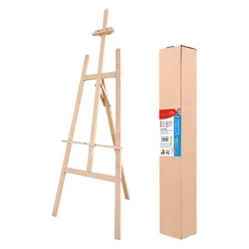 [AS570205] Cavalletto Pittura in Legno Pieghevole Portatile Regolabile Treppiede per Dipingere Alto 120cm