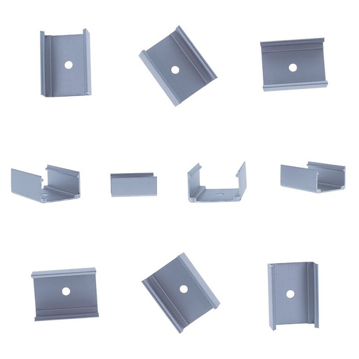 [SL2424] 10 PZ Clip Guida Gancio Metallico Per Fissaggio Del Wall Washer Pieghevole