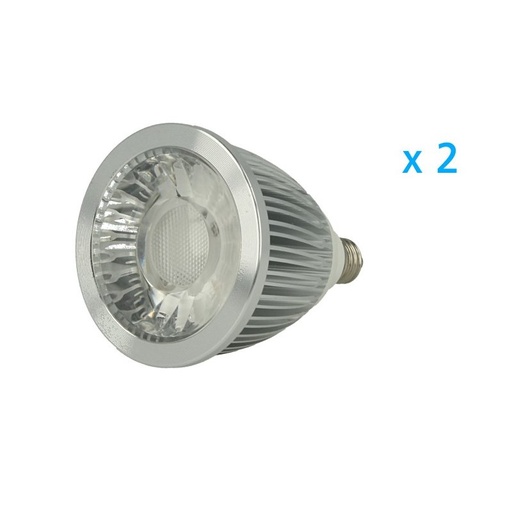 [AA7600] 2 PZ Lampade Faretto Led E10 5W 220V Cob Bianco Caldo Diametro 50mm Altezza 69mm