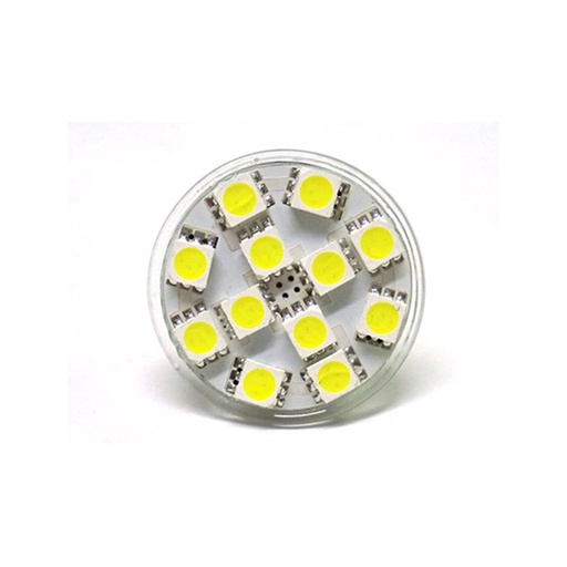 [MR1141C] Lampada LED MR11 GU4 12 SMD 5050 2W 12V DC Bianco Caldo Per Lampadario