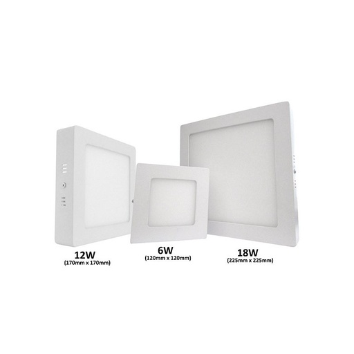 [LP1708C] Plafoniera Faretto Led Da Soffitto Muro Parete Quadrata 12W Bianco Caldo 170x170mm