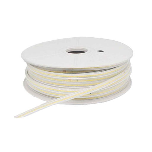 [SL065015] Striscia Luminosa COB 50M 8W/M 220V-240V Luce Calda 3000K 600lm IP65 CRI=80 Angolo 180°