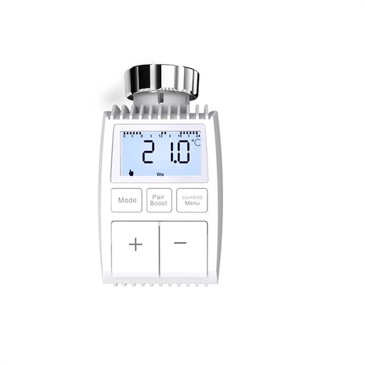 [MMT2103] Termostato Valvola ZigBee Con Pile Protocollo ZigBee TUYA, Smart Life Cilindro Per Valvola Termosifone M30X1.5mm Grigio N/A 3V 1°C 5-30°C 5-30°C N/A 112X50X53mm IP20