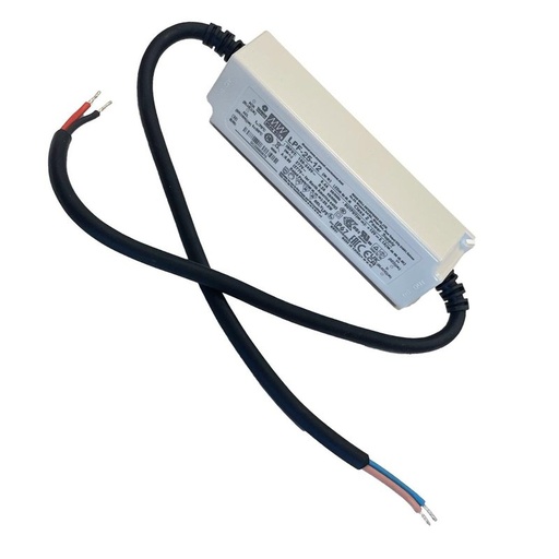 [MW-LPF-25-12] MeanWell LPF-25-12 Alimentatore Led Driver CC CV 12V 2,1A 25W IP67 Input 220V e 110V