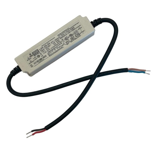 [MW-LPF-25-24] MeanWell LPF-25-24 Alimentatore Led Driver CC CV 24V 1,05A 25W IP67 Input 220V e 110V