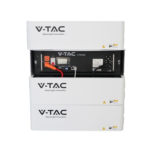 [FV11377-R] Kit Batteria di Accumulo 5.12kWh LiFePO4 BMS Integrato per Inverter Fotovoltaici CEI 0-21 51.2V 100Ah con Modulo Armadio Rack e Copertura SKU-11377-R