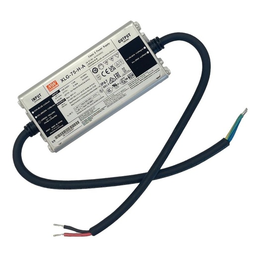 [MW-XLG-75-H-A] MeanWell XLG-75-H-A Led Driver Corrente Costante 1400mA 27-56V 75W IP67 Input 220V e 110V