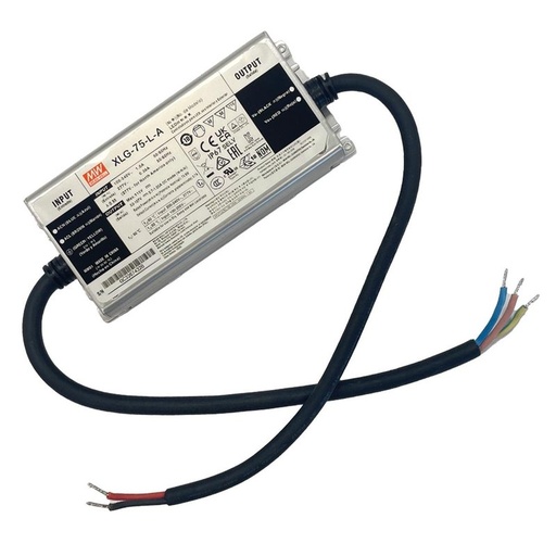 [MW-XLG-75-L-A] MeanWell XLG-75-L-A Led Driver Corrente Costante 700mA 53-107V 75W IP67 Input 220V e 110V