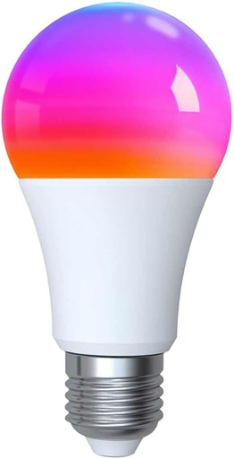 [MMC6827] Lampada Led Matter E27 RGB+CW Matter WIFI 2.4G TUYA, Smart Life,Apple Home, Google Home, Alexa, Samsung SmartThings AC 90-250V 50/60HZ 9W 60X117mm IP20 CE MU12709