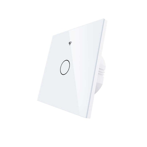 [MMC7841W] Interruttore Da Parete Touch WIFI Matter 1 Tasto Matter WIFI 2.4G TUYA, Smart Life,Apple Home, Google Home, Alexa, Samsung SmartThings 10A AC 90-250V 50/60HZ Bianco 86X86X30mm IP20 CE