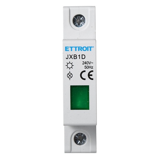 [JXB1D-21] ETTROIT Indicatore Luminoso Modulare 230V Verde Occupa 1 Modulo DIN Lampada Spia Led Segnalazione