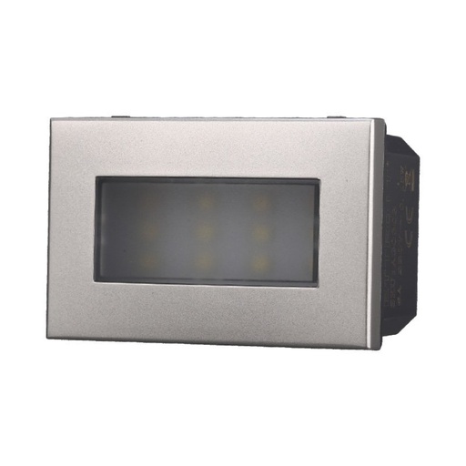 [BAG0303] ETTROIT Lampada Led Segnapasso 3P 220V Grigio 6000K Compatibile Con Bticino Axolute