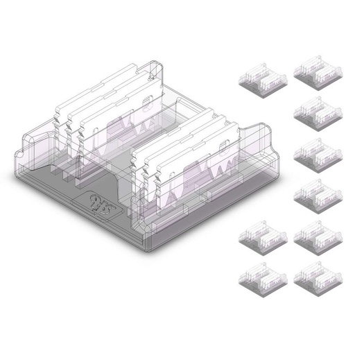 [CL51612] 10 Pezzi Connettore Veloce 6 PIN Per Striscia Led COB o RGBWW da 12mm Fast Connect Senza Saldatura Per Unire 2 Led Strip