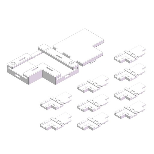 [CL53210] 10 Pezzi Connettore Veloce Per Striscia Led 10mm Forma L Con Coperchio Per Curvare Strip Led Senza Saldatura
