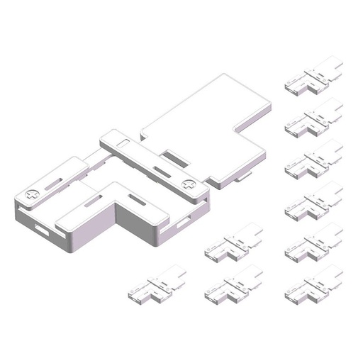 [CL53208] 10 Pezzi Connettore Veloce Per Striscia Led 8mm Forma L Con Coperchio Per Curvare Strip Led Senza Saldatura