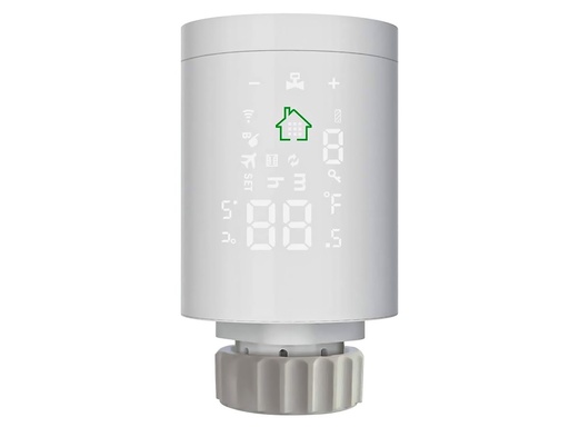 [LL0258Z] ZigBee Termostato Valvola Wireless Per Radiatore Termosifone Alimentazione Con Pile Compatibile Con Alexa e Google Home