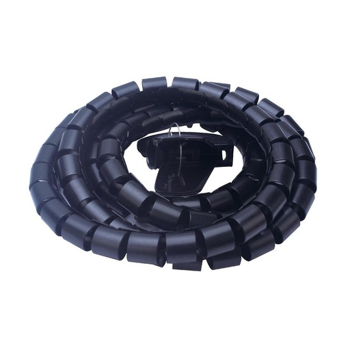 [FG83395] Spirale Avvolgi Cavo Flessibile Guaina Raccogli Organizzer Cavi Fermaglio Guidafilo Incluso 1,8M D15mm Nero