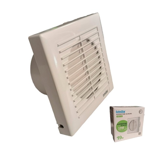 [AP161770] Ventola di Aspirazione 19W 240m3/h 34dB Aspiratore da Muro per Bagno Cucina 230V 50Hz